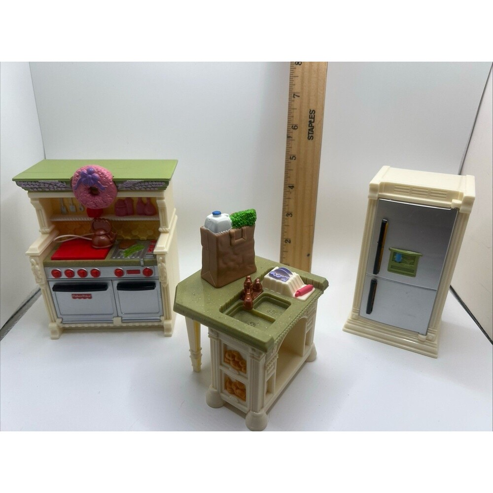 Fisher Price Loving Family 2008 Dollhouse Kitchen Home For Holidays Works